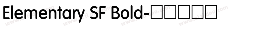 Elementary SF Bold字体转换